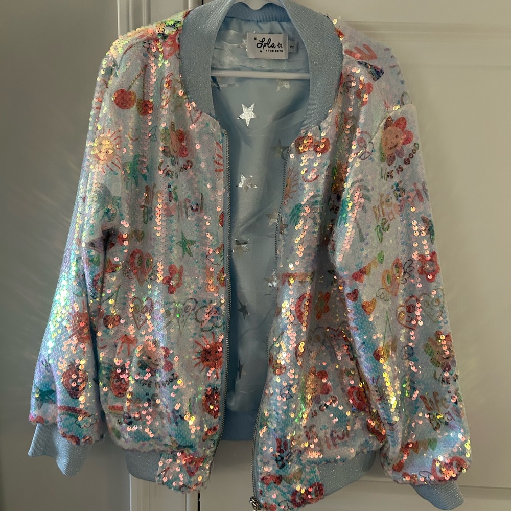 Lola Multicolor Sequin Bomber Jacket
